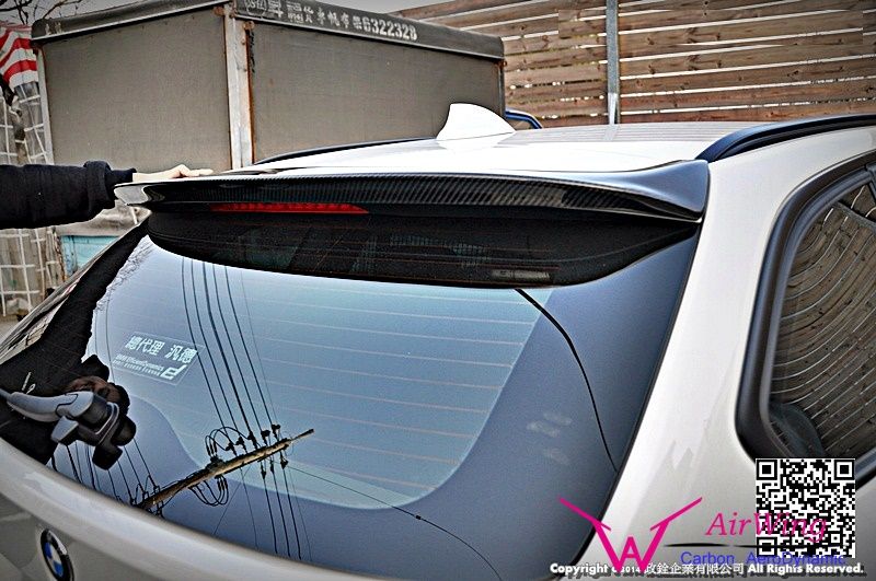 F31 - 3D Design style Carbon Roof Spoiler 01